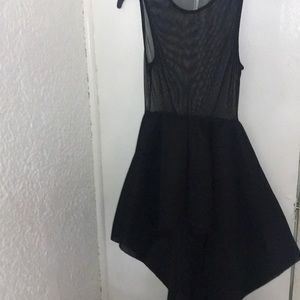 Black high low  sheer dress